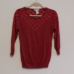 Sparkly red sweater